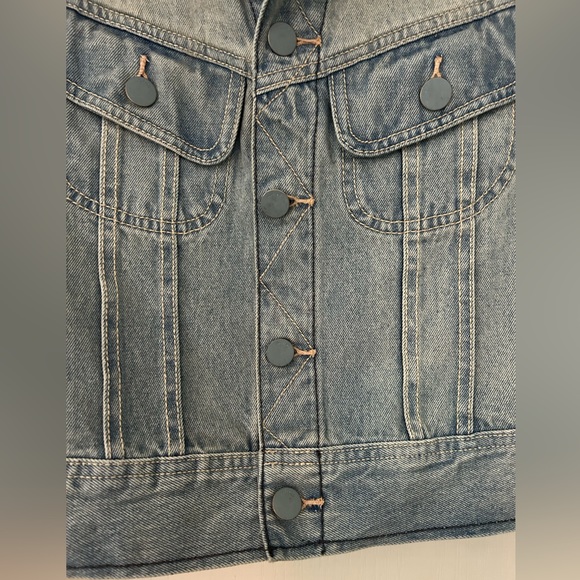 NWT Wilfred Cropped Denim Jacket - Picture 3 of 9